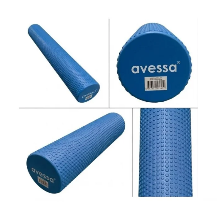 Avessa Afr Masajlı Uzun Foam Roller Mavi 90x15 Cm