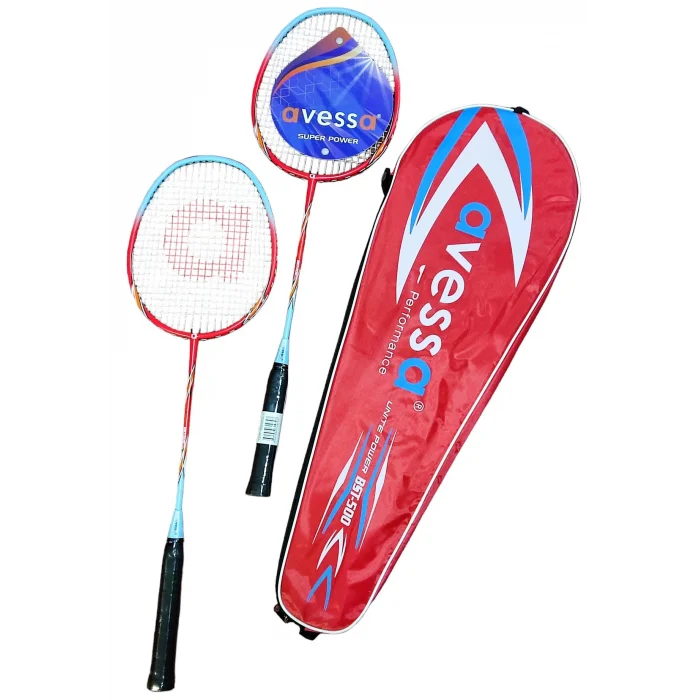 Avessa Bst-500K Badmington Profesyonel Raket Set Kırmızı