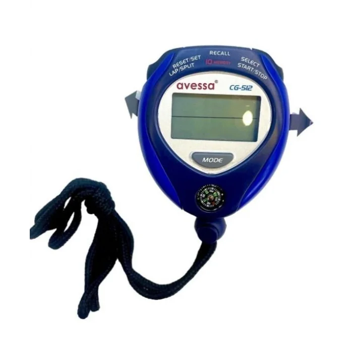 Avessa Cg-512 Kronometre 10 Hafızalı Mavi