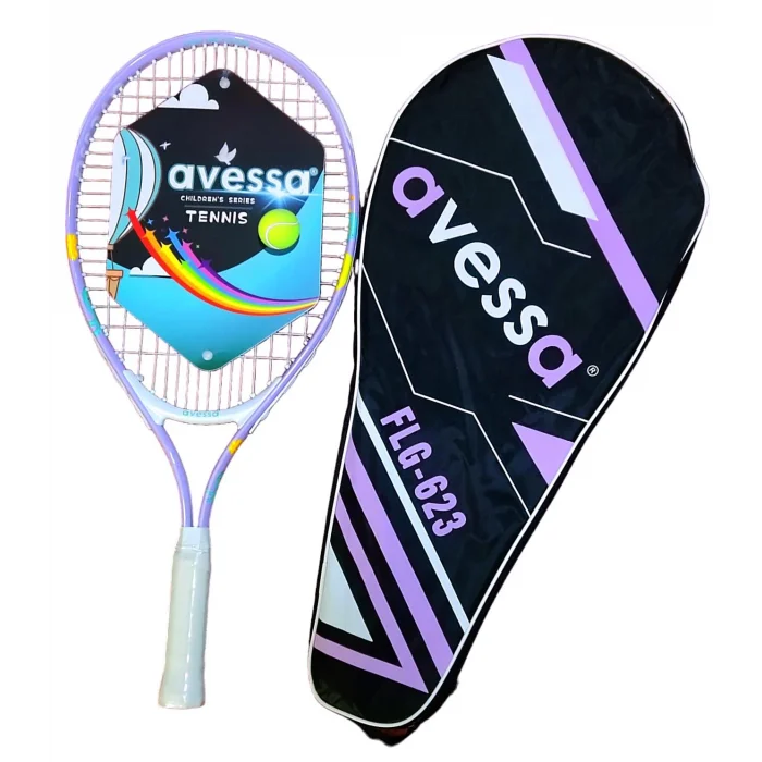 Avessa Flg-623L Tek Parça Ahtapot Desenli Tenis Raket Set Lila