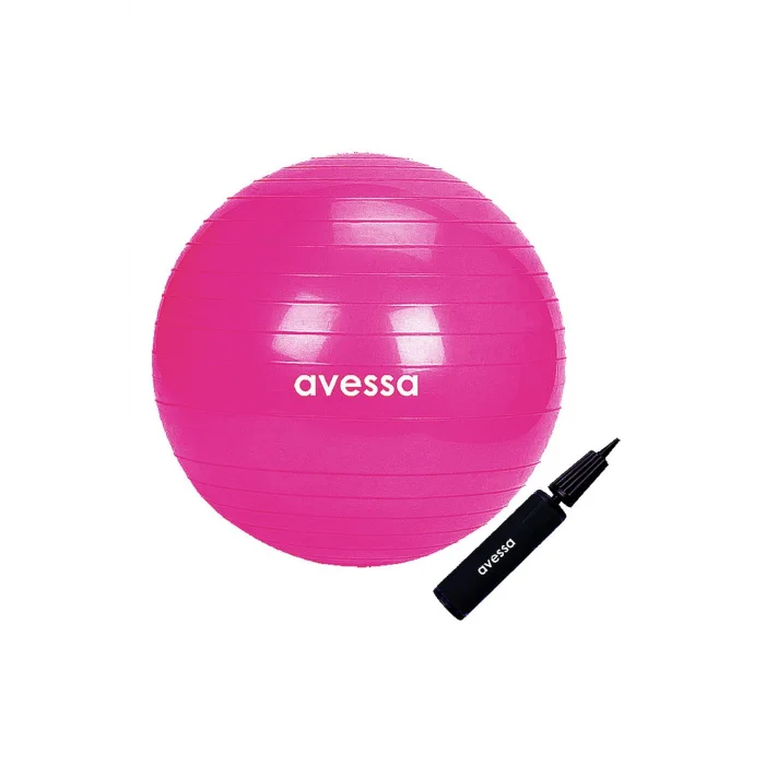 Avessa Pilates Topu 55 cm Pembe Pompalı