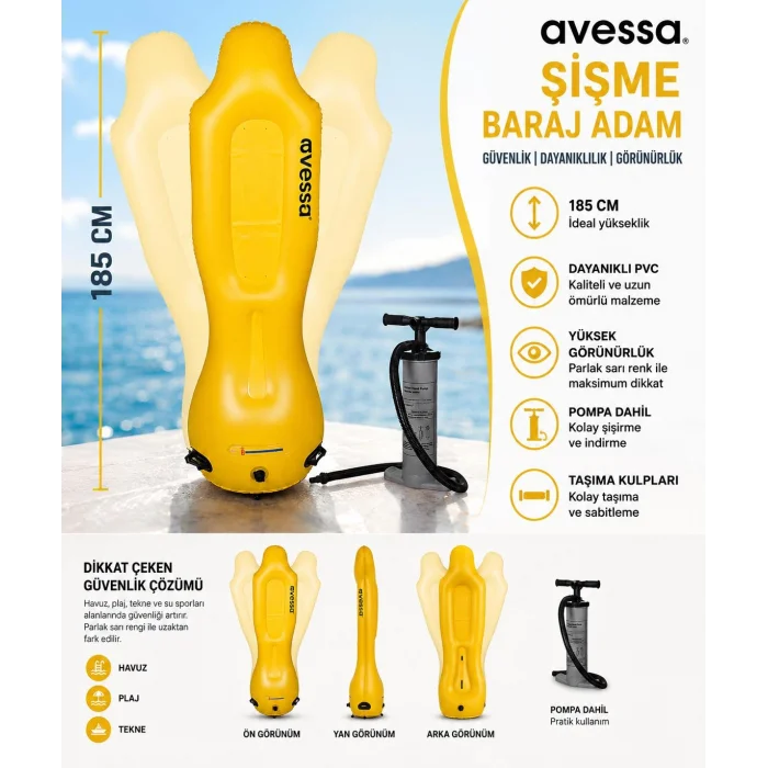 Avessa TK-CQR-01 Şişme Baraj Adam 185 Cm
