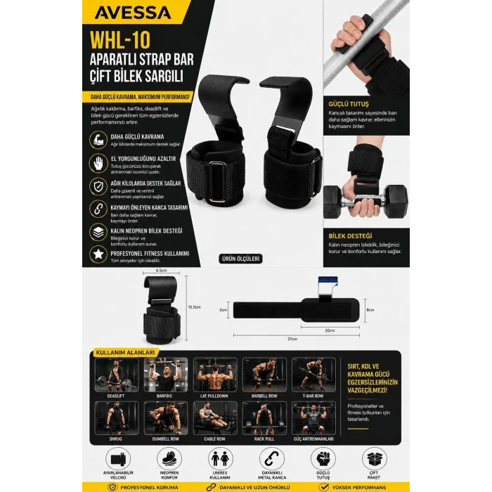 Avessa Wlh-10 Dambıl Çalışma Aleti Bilek Sargılı Çift