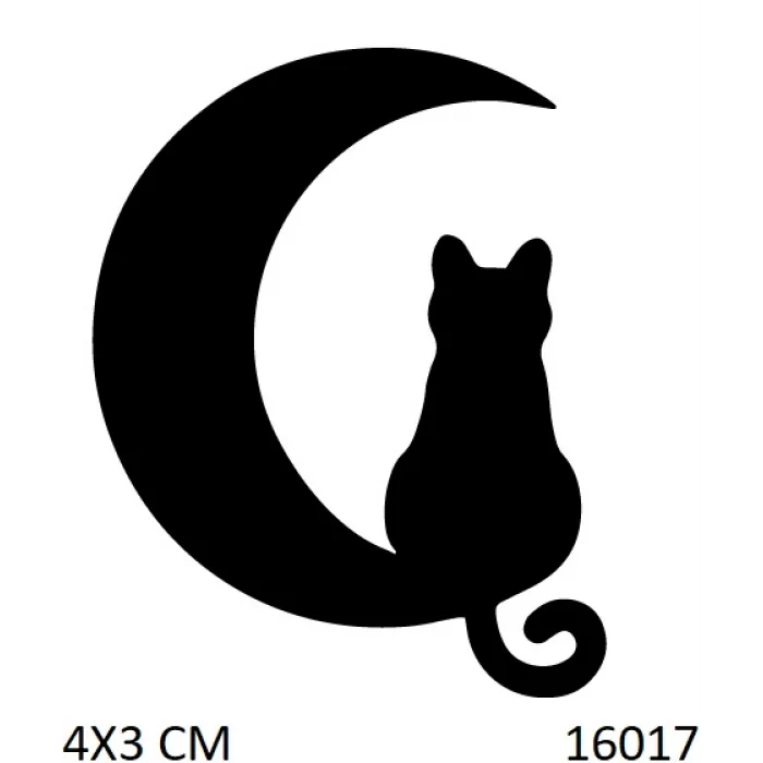 Ayda Bir Kedi Geçici Dövme Şablonu