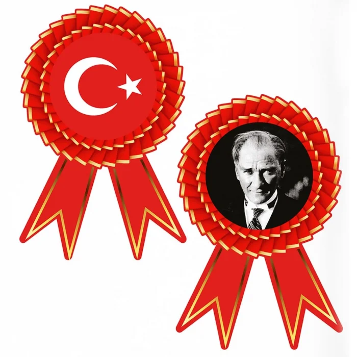 Ay Yıldızlı Dekoratif Kapı Çelengi - Milli Bayram Süslemesi