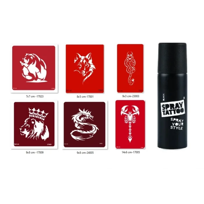 Ayı Ve Akrep Geçici Sprey Dövme Seti Spray Tatto