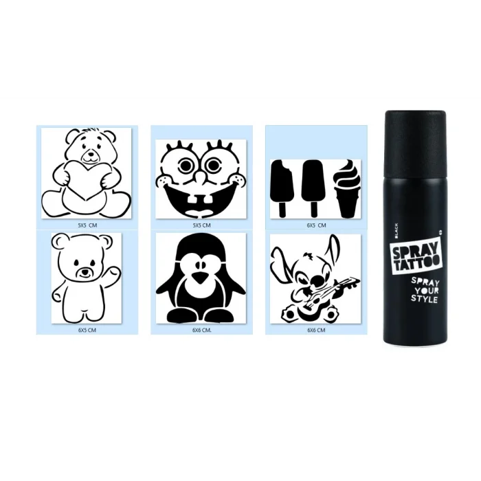 Ayıcık Geçici Sprey Dövme Seti Spray Tatto