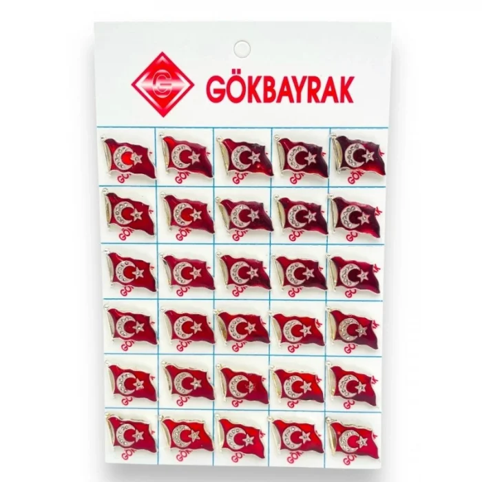 Ayyıldız Taşlı Türk Bayrak Rozeti