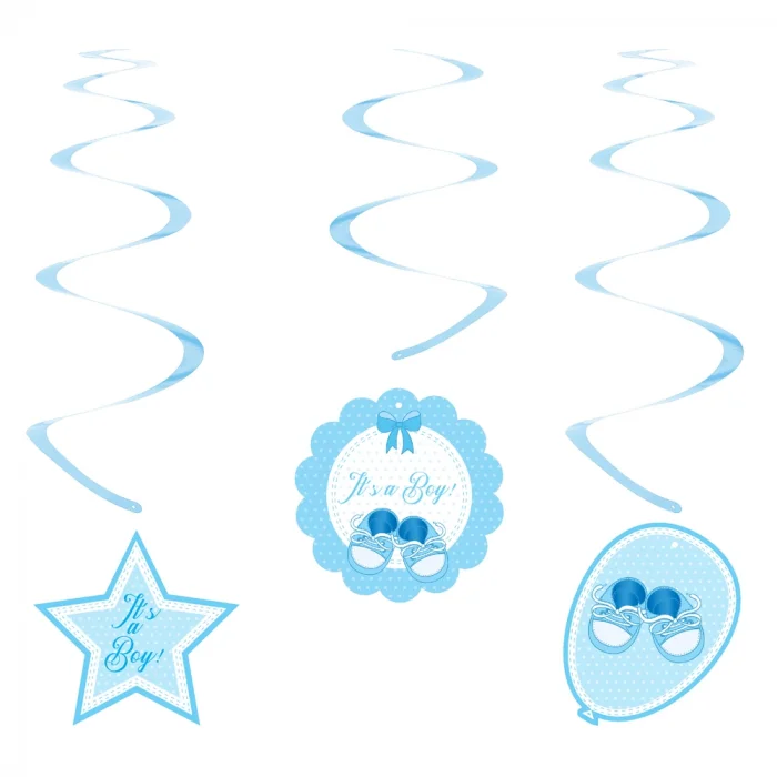 Babyshower Erkek Sarkıt Süs 6lı