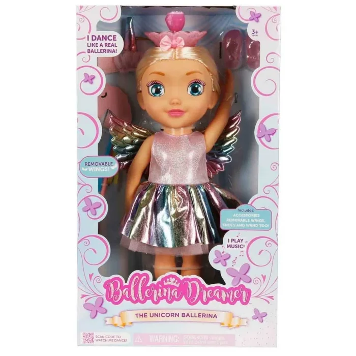 Ballerina Dreamers Unicorn Taçlı Bebek