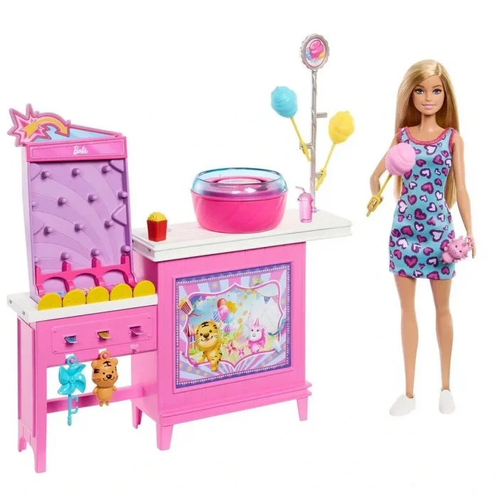Barbie Pamuk Şekeri Standı Oyun Seti