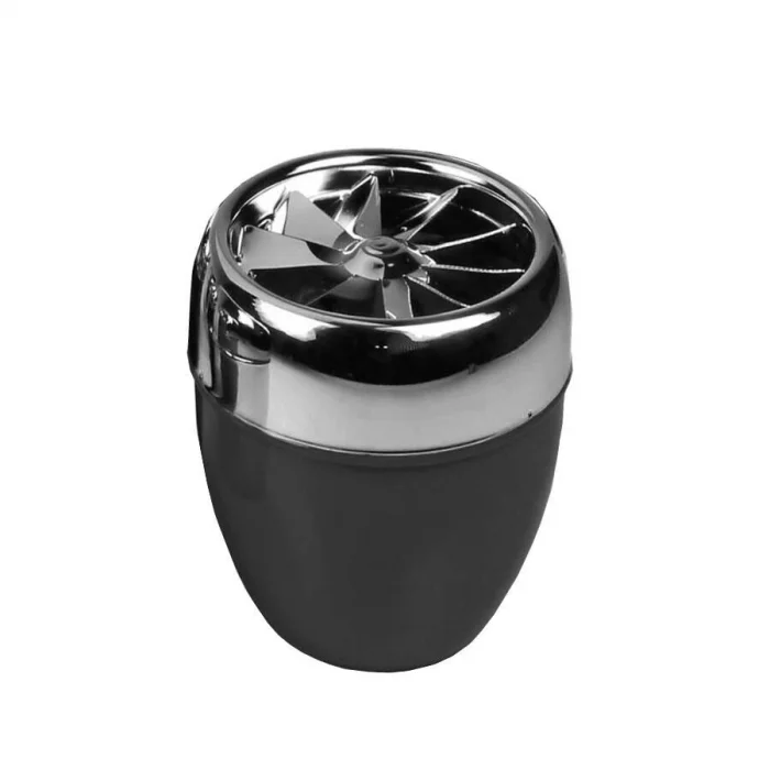 Bas-Çevir Türbin Metal Hazneli Küllük Mat Siyah 9cm