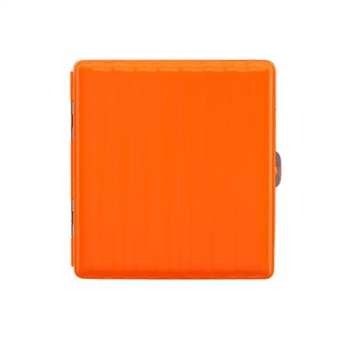 Bavul Desen Metal Kısa Sigara Tabakası 18li Orange