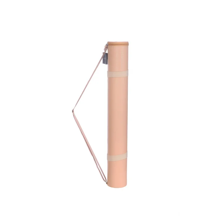 BBack Deri Proje Tüpü (Proje Taşıma Çantası) PASTEL PEMBE