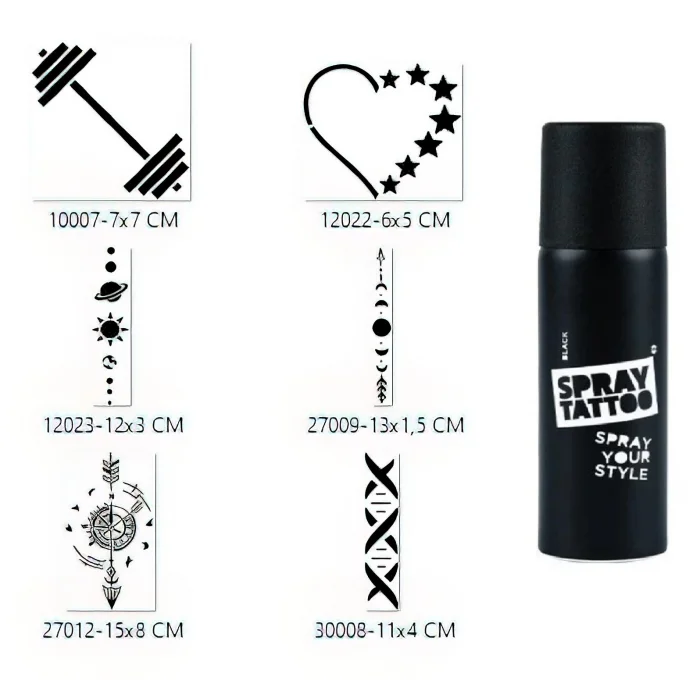 Bel Ve Kol Modelleri Sprey Dövme Seti Spray Tatto