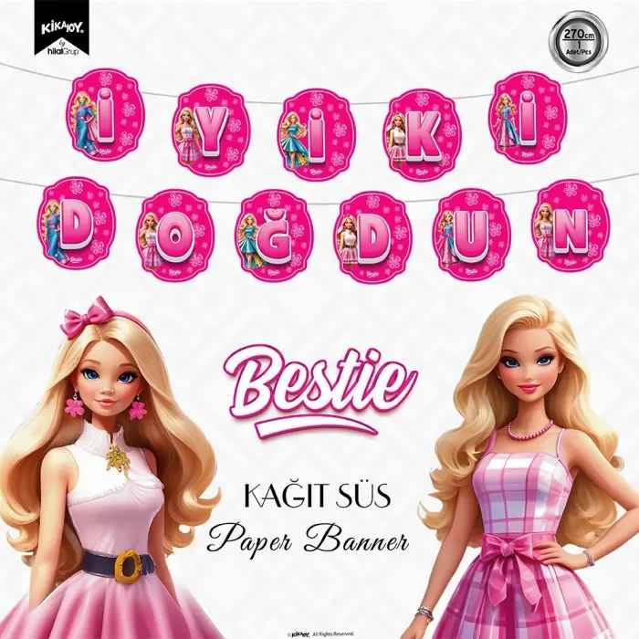 Bestie İyi ki Doğdun Harf Afiş