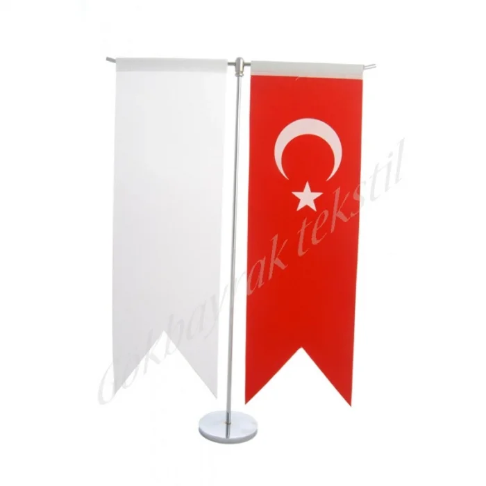 Beyaz Kırlangıç Masa Bayrağı Seti