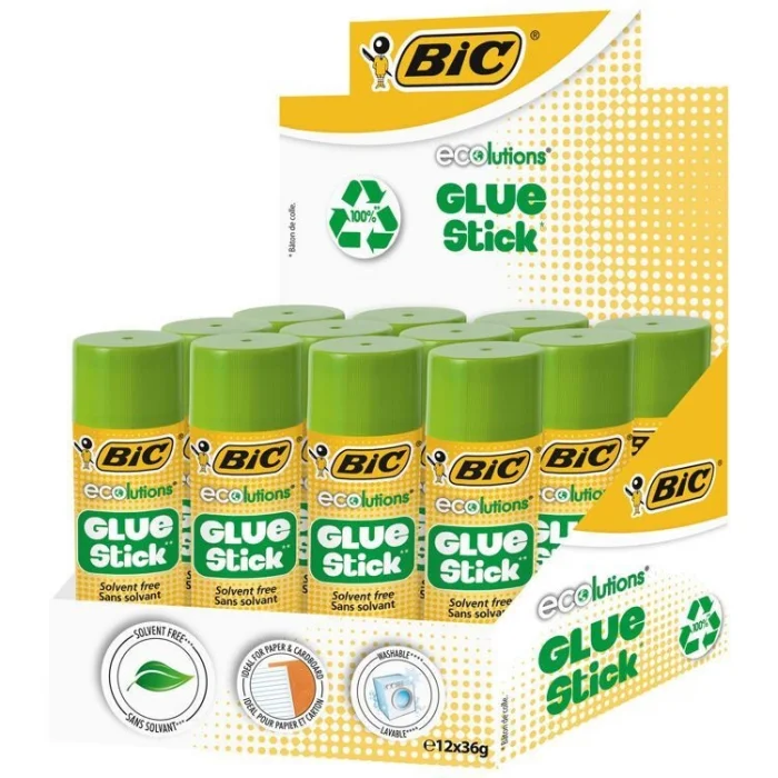 Bic Eco Solventsiz Stick Yapıştırıcı 36 gr. 12li Kutu