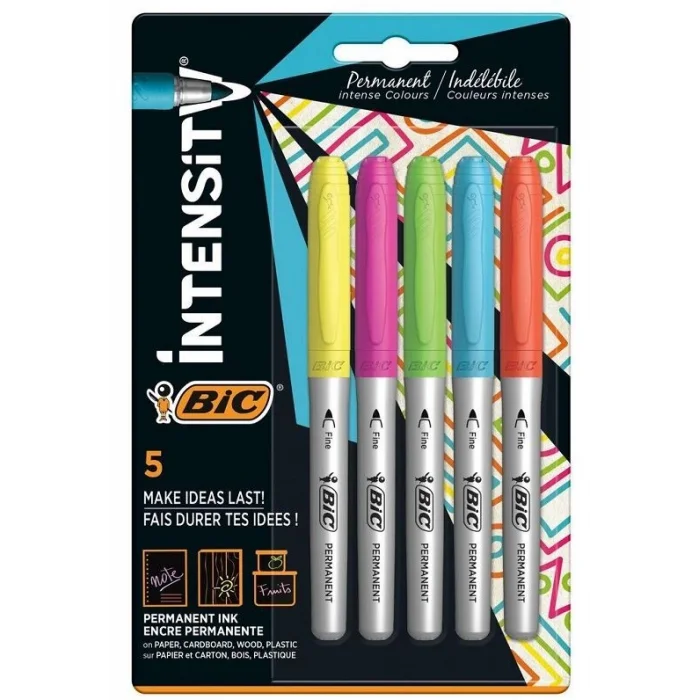 Bic İntensity Permanent Markör Karışık 5Li (503927)
