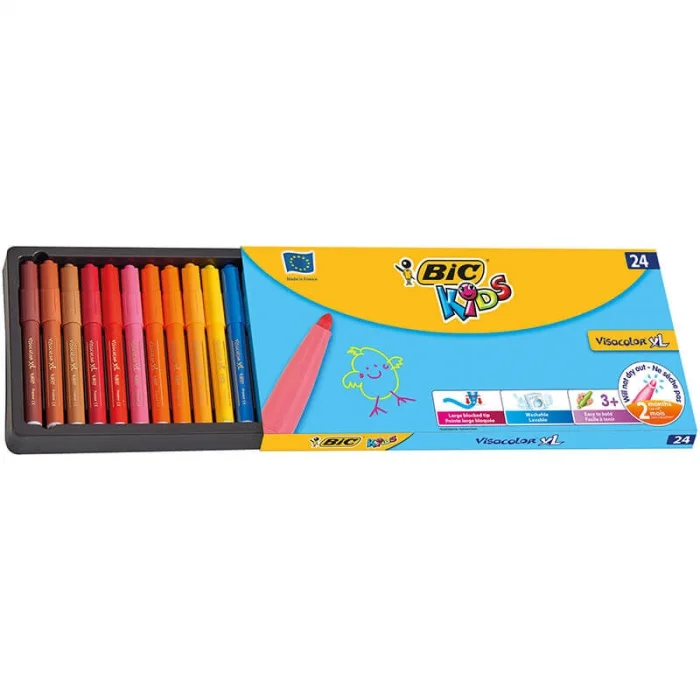 Bic Kids Visacolor XL Keçeli Boya Kalemi 24 Renk
