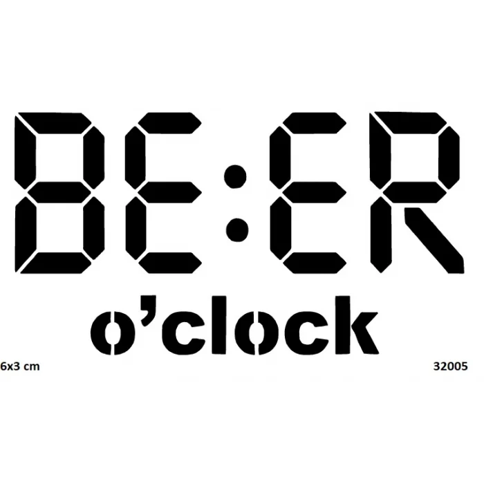Bira Saati Geçici Dövme Şablonu