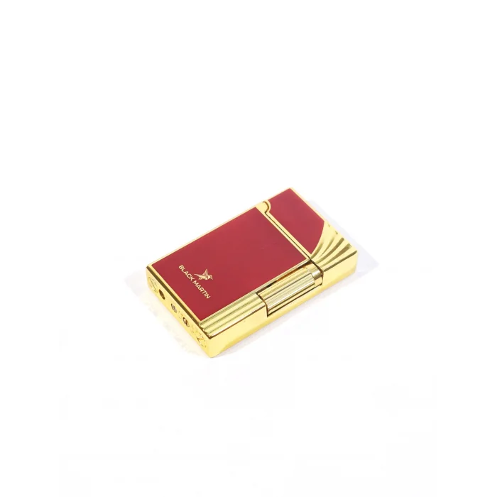 Black Martin Soft Flame Çakmak Bordo-Gold BM444 - Parmida