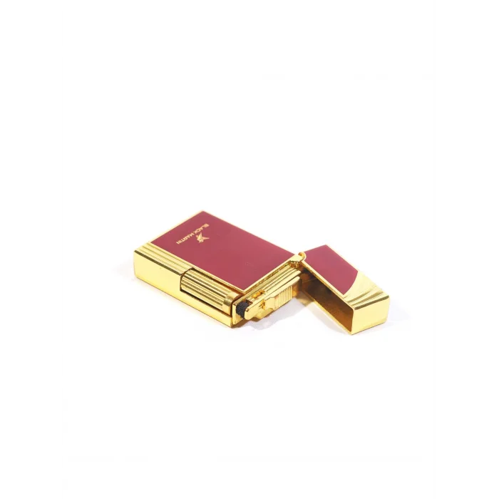 Black Martin Soft Flame Çakmak Bordo-Gold BM444 - Parmida