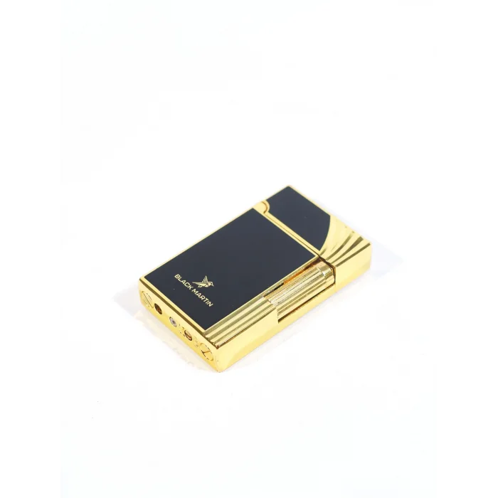 Black Martin Soft Flame Çakmak Siyah-Gold BM442 - Parmida