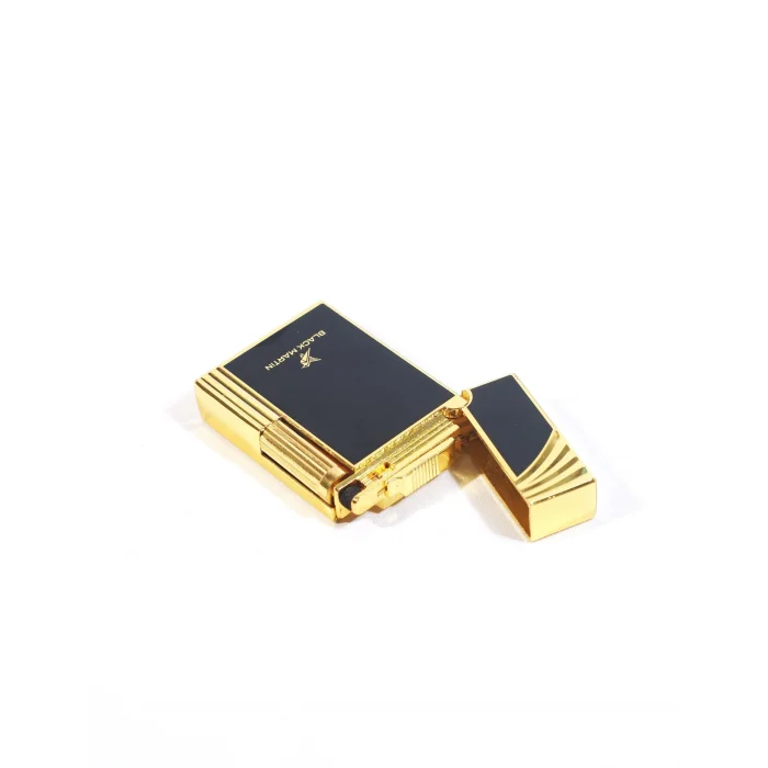 Black Martin Soft Flame Çakmak Siyah-Gold BM442 - Parmida