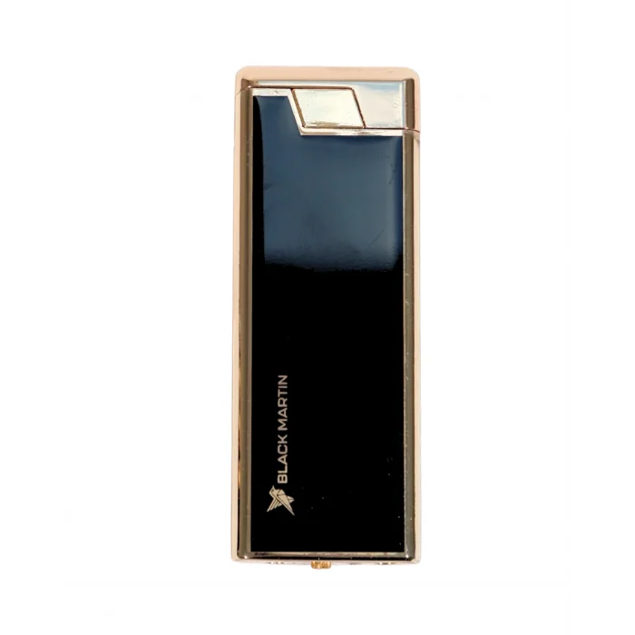 Black Martin Tek Torch Çakmak Siyah-Gold BM471 - Parmida