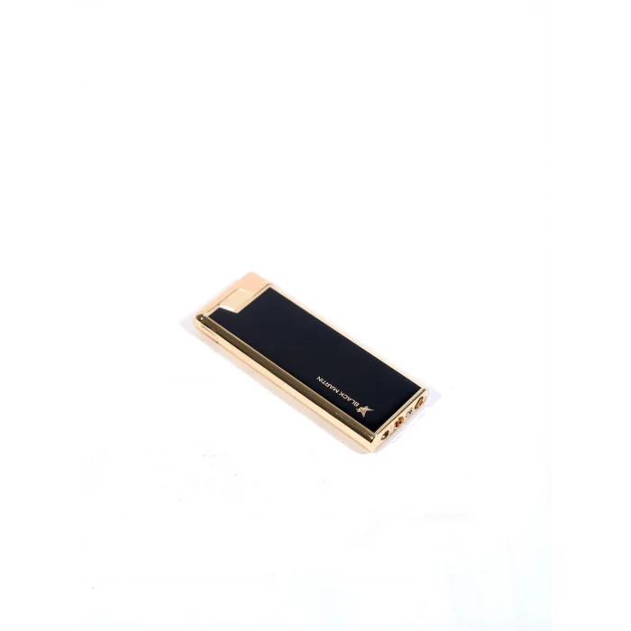 Black Martin Tek Torch Çakmak Siyah-Gold BM471 - Parmida