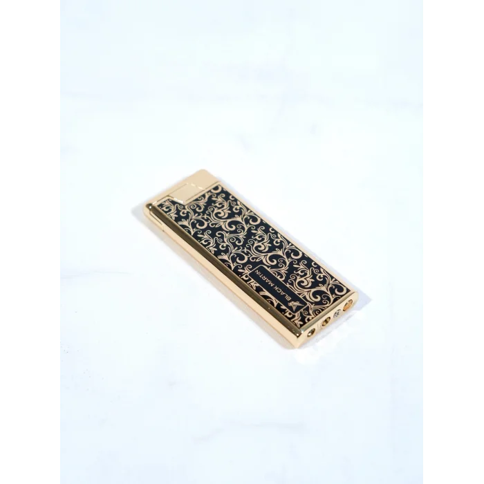 Black Martin Tek Torch Çakmak Siyah-Gold BM473 - Parmida