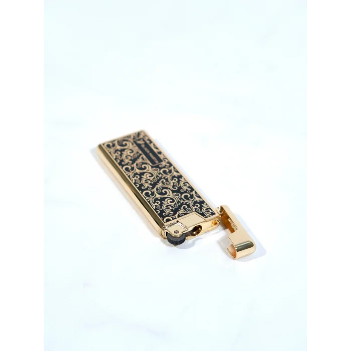 Black Martin Tek Torch Çakmak Siyah-Gold BM473 - Parmida