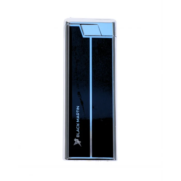 Black Martin Tek Torch Çakmak Siyah-Gümüş BM472 - Parmida