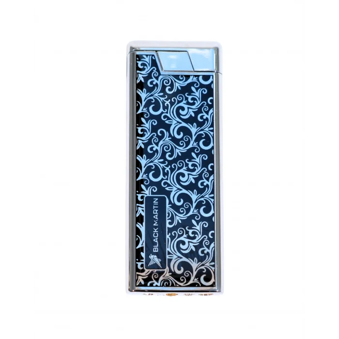 Black Martin Tek Torch Çakmak Siyah-Gümüş BM474 - Parmida