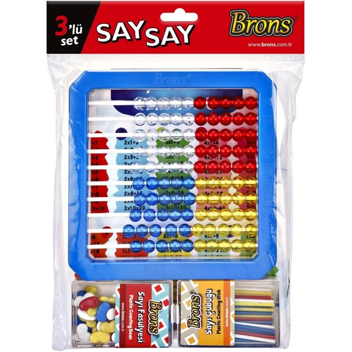 Brons 3lü Lüks Mishap Seti (Abaküs+Fasülye+Çubuk)