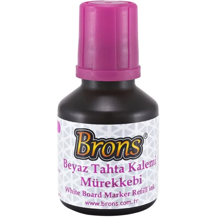 Brons Beyaz Tahta Kalemi Mürekkebi 30 cc. Pembe