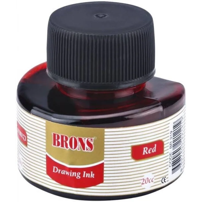 Brons Çini Mürekkebi 20 cc. Kırmızı