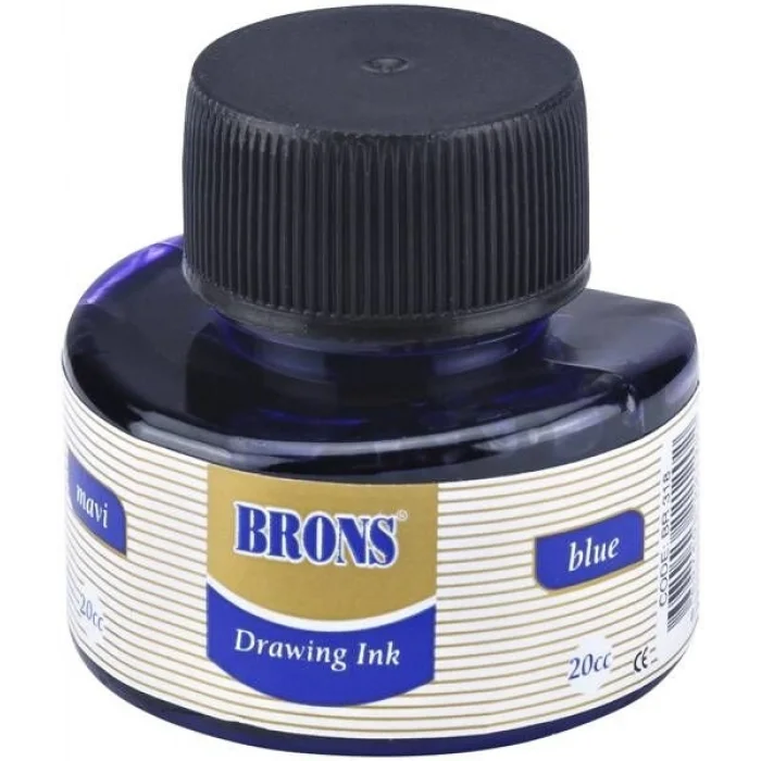 Brons Çini Mürekkebi 20 cc. Mavi