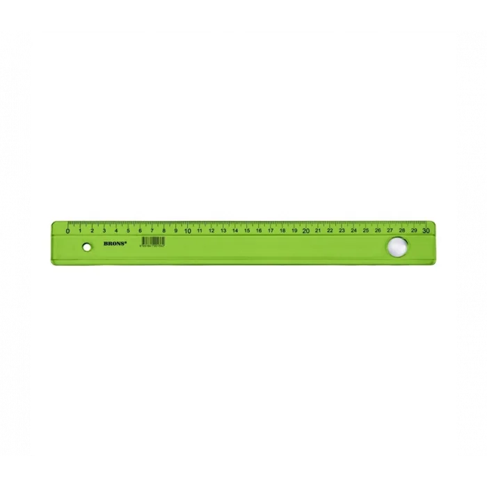 Brons Plastik Renkli Cetvel 30 cm.