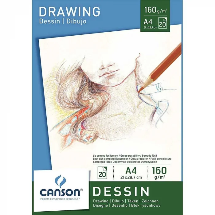 Canson Dessin - Drawing Eskiz Çizim Defteri 160 gr. A4 20 yp.