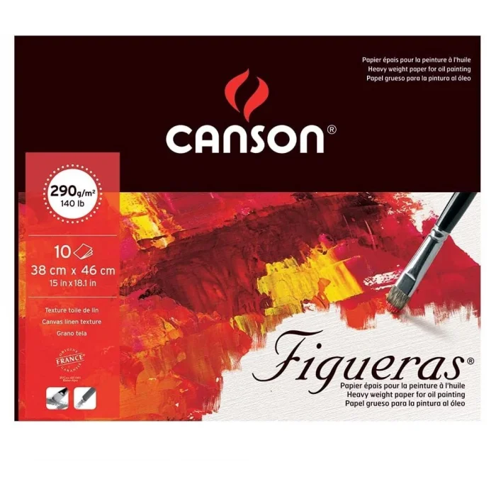 Canson Figueras Tuval Görünümlü Yağlı Boya Defteri 290 gr. 38x46 cm. 10 yaprak