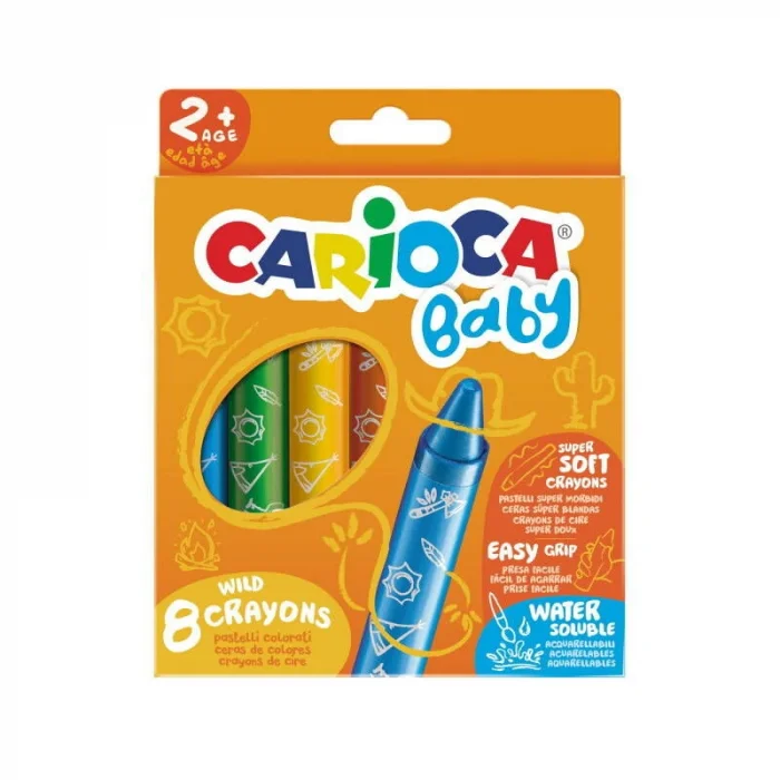 Carioca Baby Wild Crayons Pastel Mum Boya 8 Renk 2+ Yaş