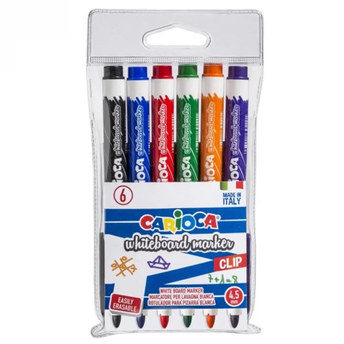 Carioca Beyaz Tahta Kalemi 6 Renk 4,5 mm 42921
