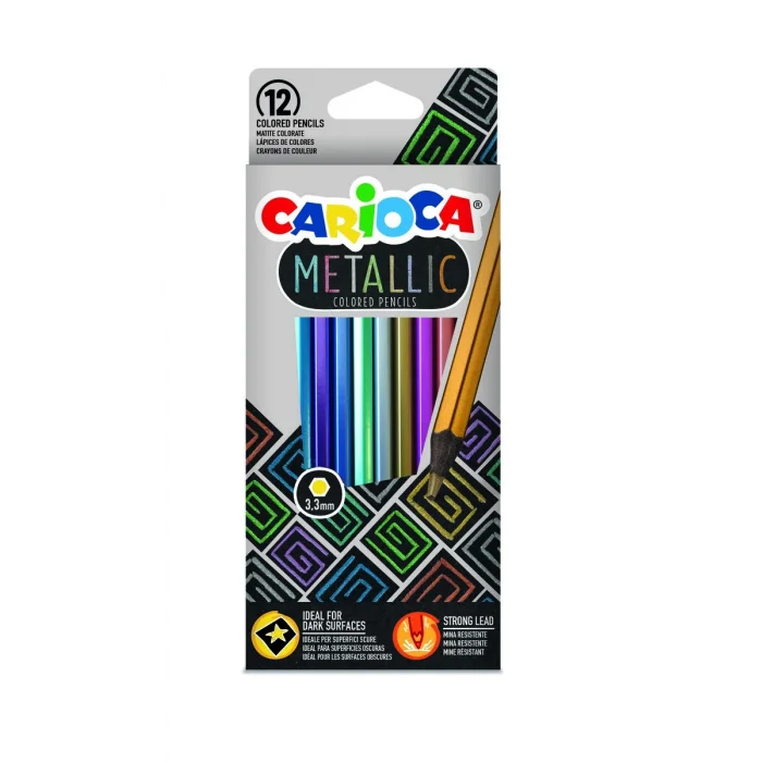 Carioca Metalik Kuru Boya 12 Renk