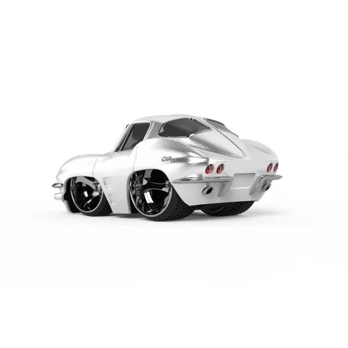 CarTuned S2 1963 Chevy Corvette Stingray - Beyaz Muscle Araba