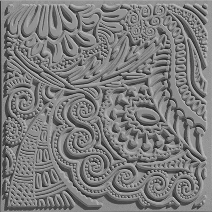 Cernit Texture Plate Silikon Polimer Kil Desen ve Doku Kalıbı 9x9 cm. MOMENTS