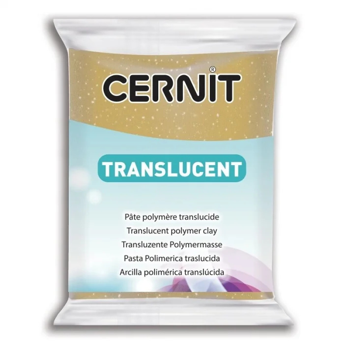 Cernit Translucent (Transparan) Polimer Kil 050 Glitter Gold