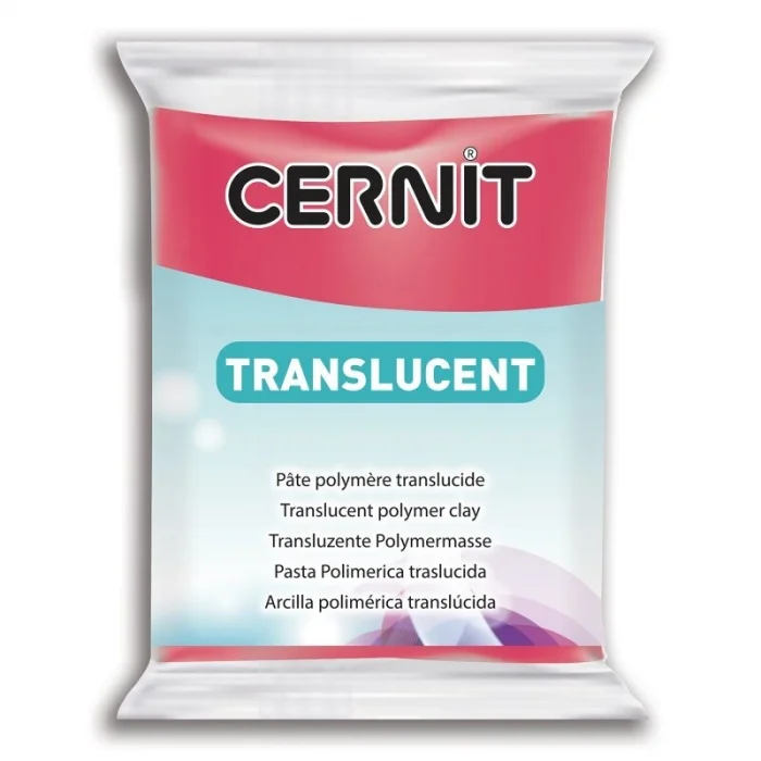 Cernit Translucent (Transparan) Polimer Kil 474 Ruby Red