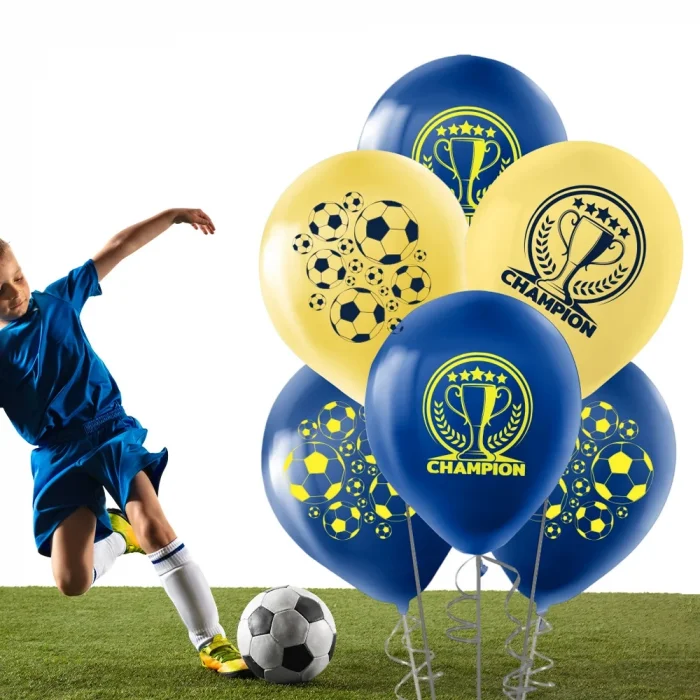 Champion Baskılı Sarı Lacivert Pastel Balon 12